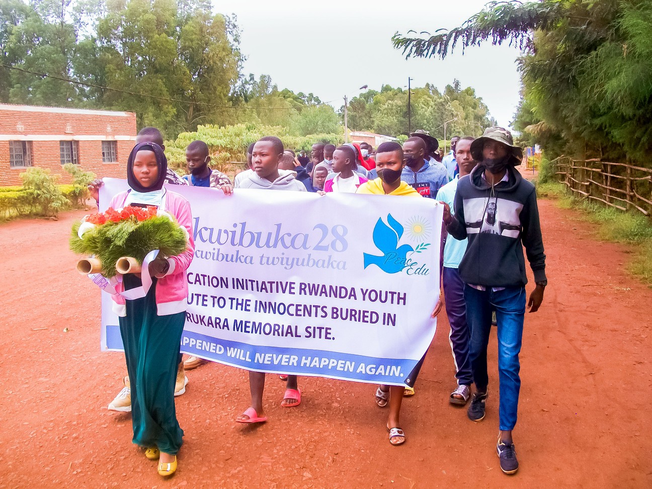 PeacEdu Initiative Rwanda's Youth Clubs Visit Rukara Memorial Site